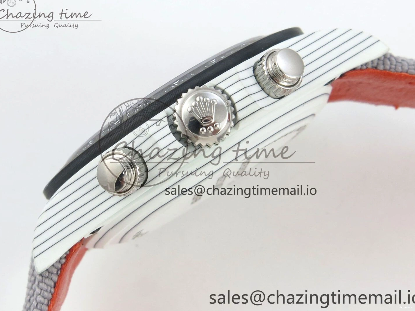 Grey Carbon Edition DIW on and White A7750 Nylon Case Daytona Strap Dial Bezel Green DIWF 0403